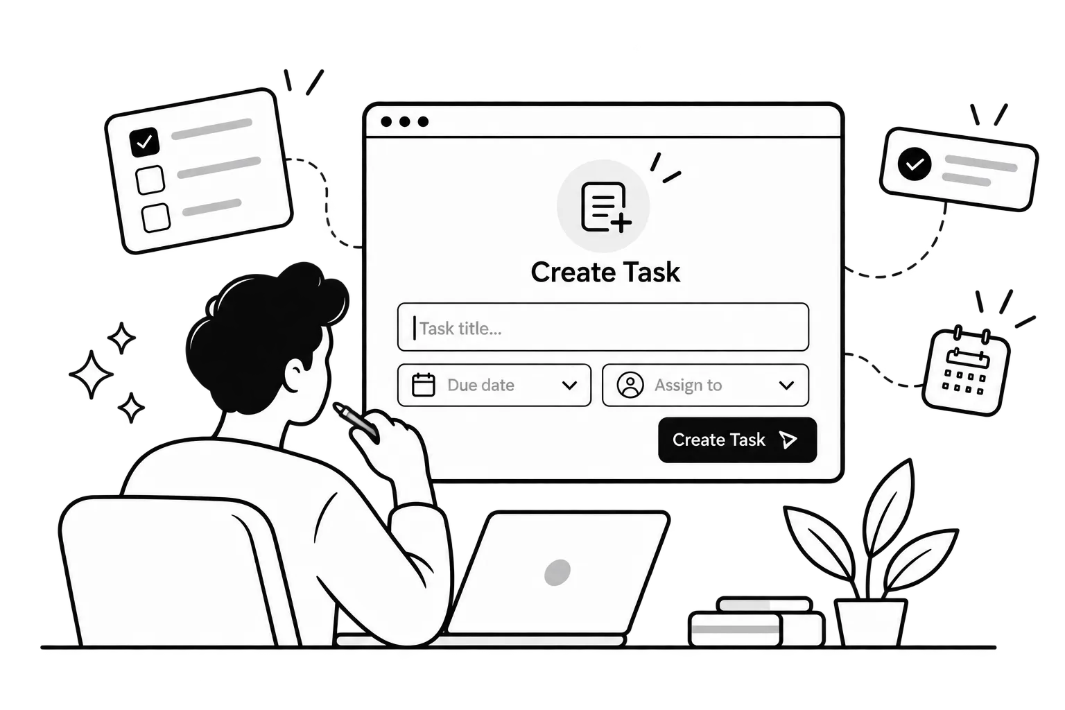 Create task workflow illustration