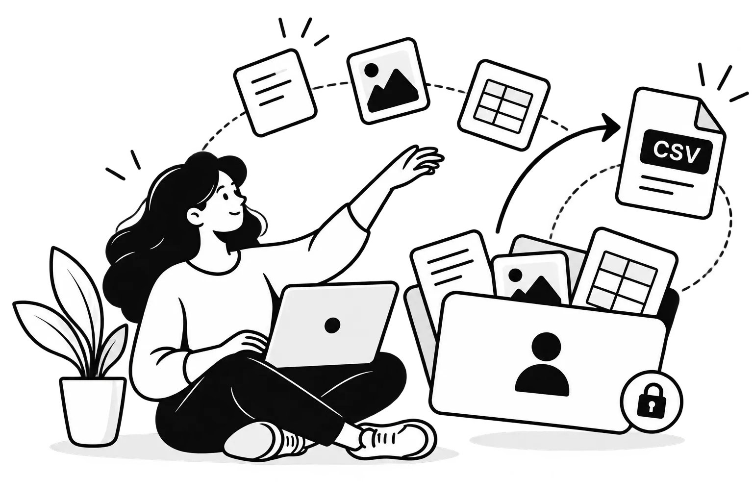 Export workspace to CSV illustration